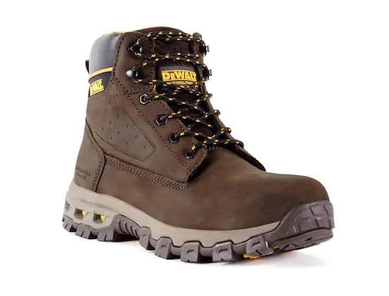 DEWALT Men's Halogen 6'' Work Boots - Steel Toe - Brown Crazy Horse