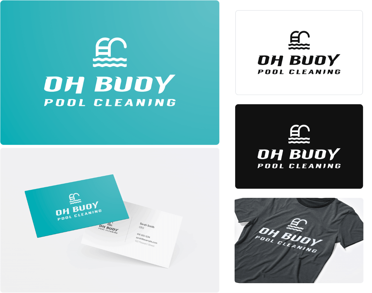 pool company name with logo application