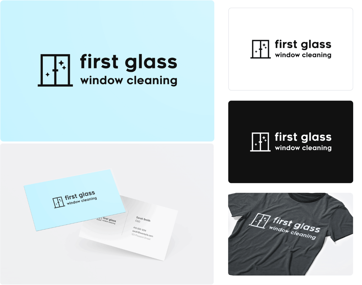 Window cleaning business logo application