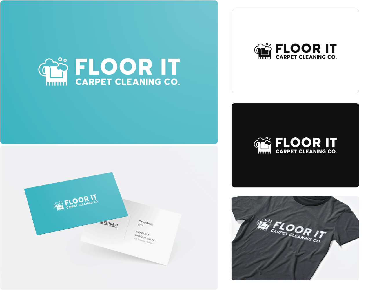 carpet cleaning business logo application