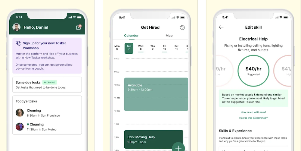 Tasker mobile app for appliance repair