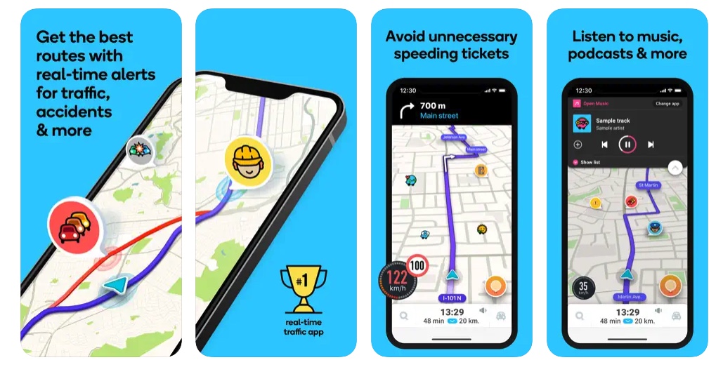 image of Waze app in app store
