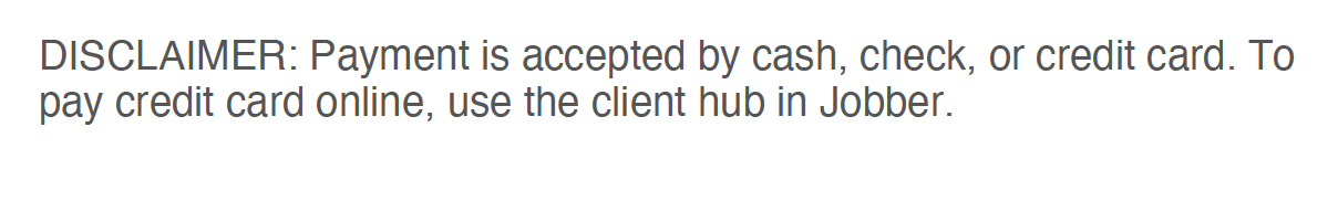 Adding payment details to an invoice.
