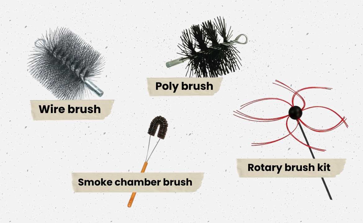 All types of chimney brushes