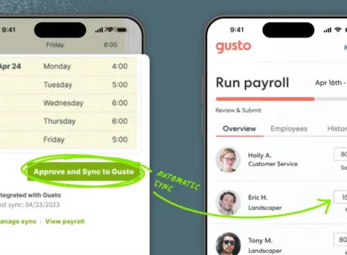 Gusto's integration in Jobber