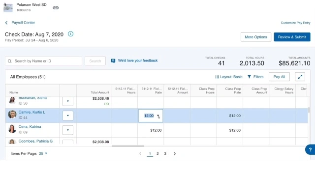 Running payroll in Paychex software