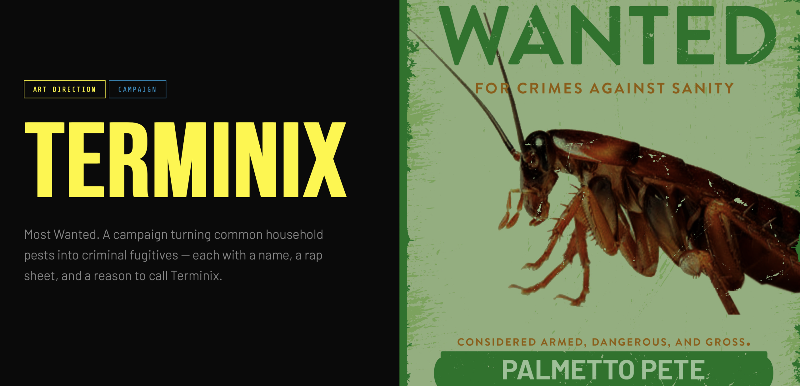 Example of a memorable pest control ad
