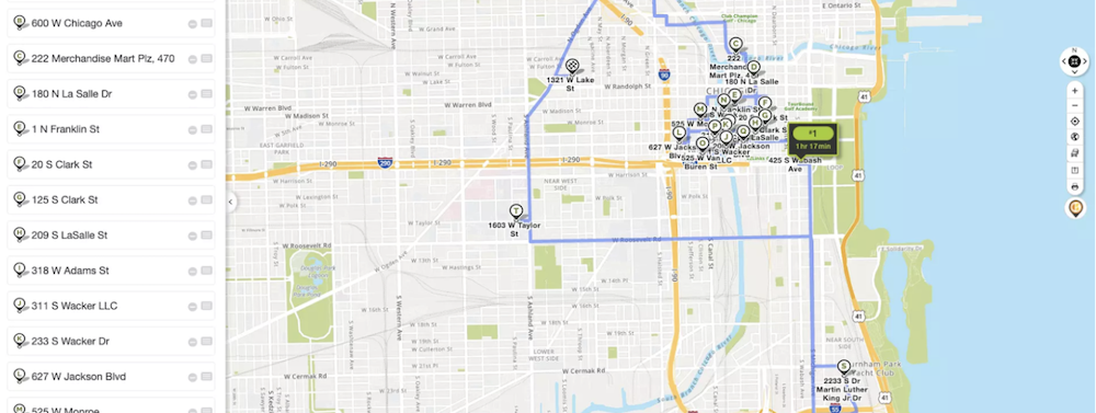 Mapquest route planner app