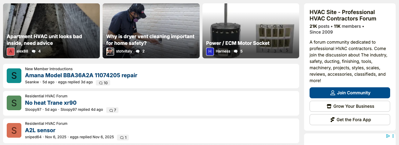 image of HVAC Site forum