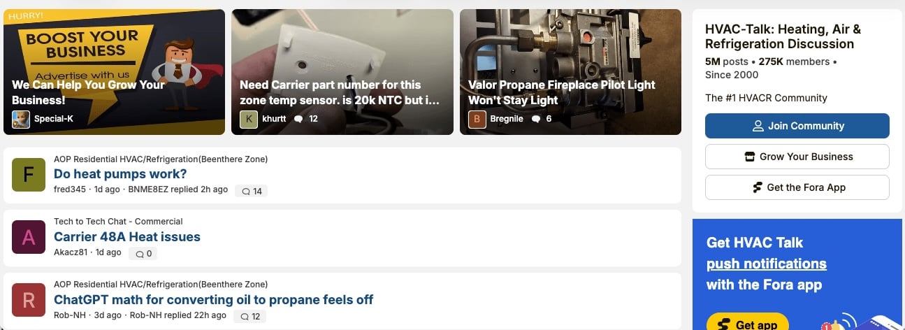 image of HVAC-Talk forum