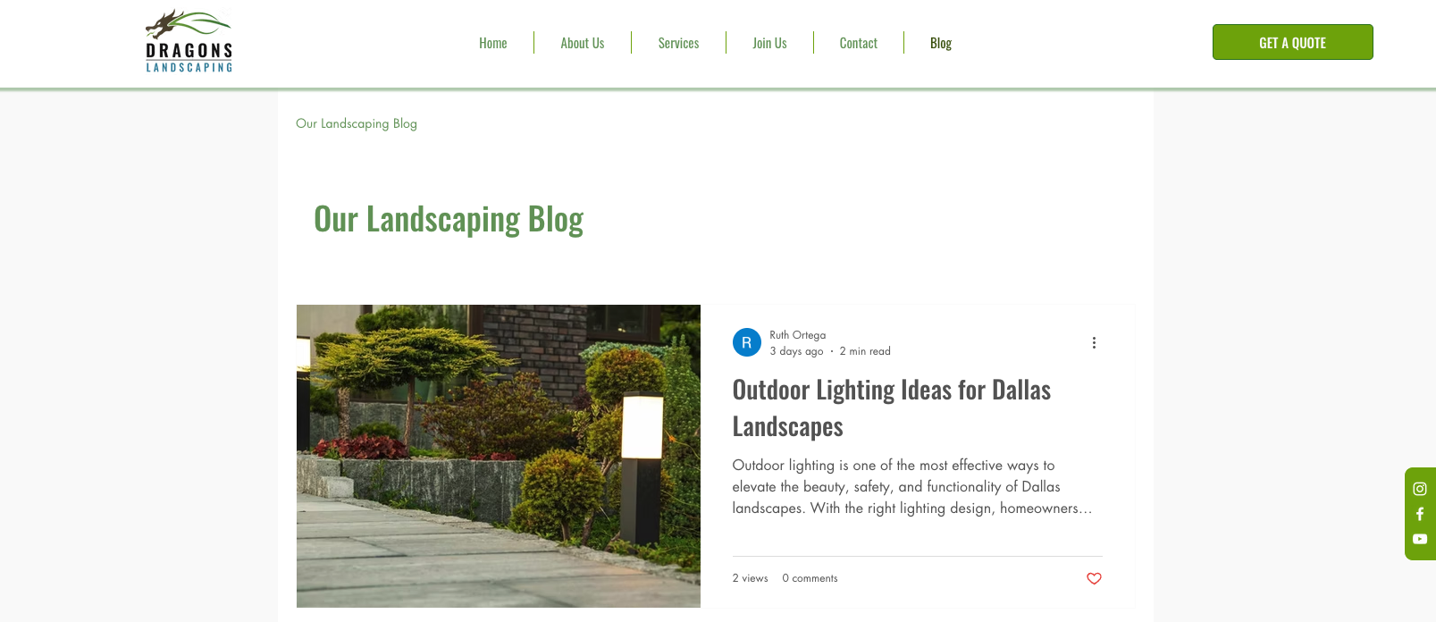 Image of Dragons Landscaping's blog with recently published articles