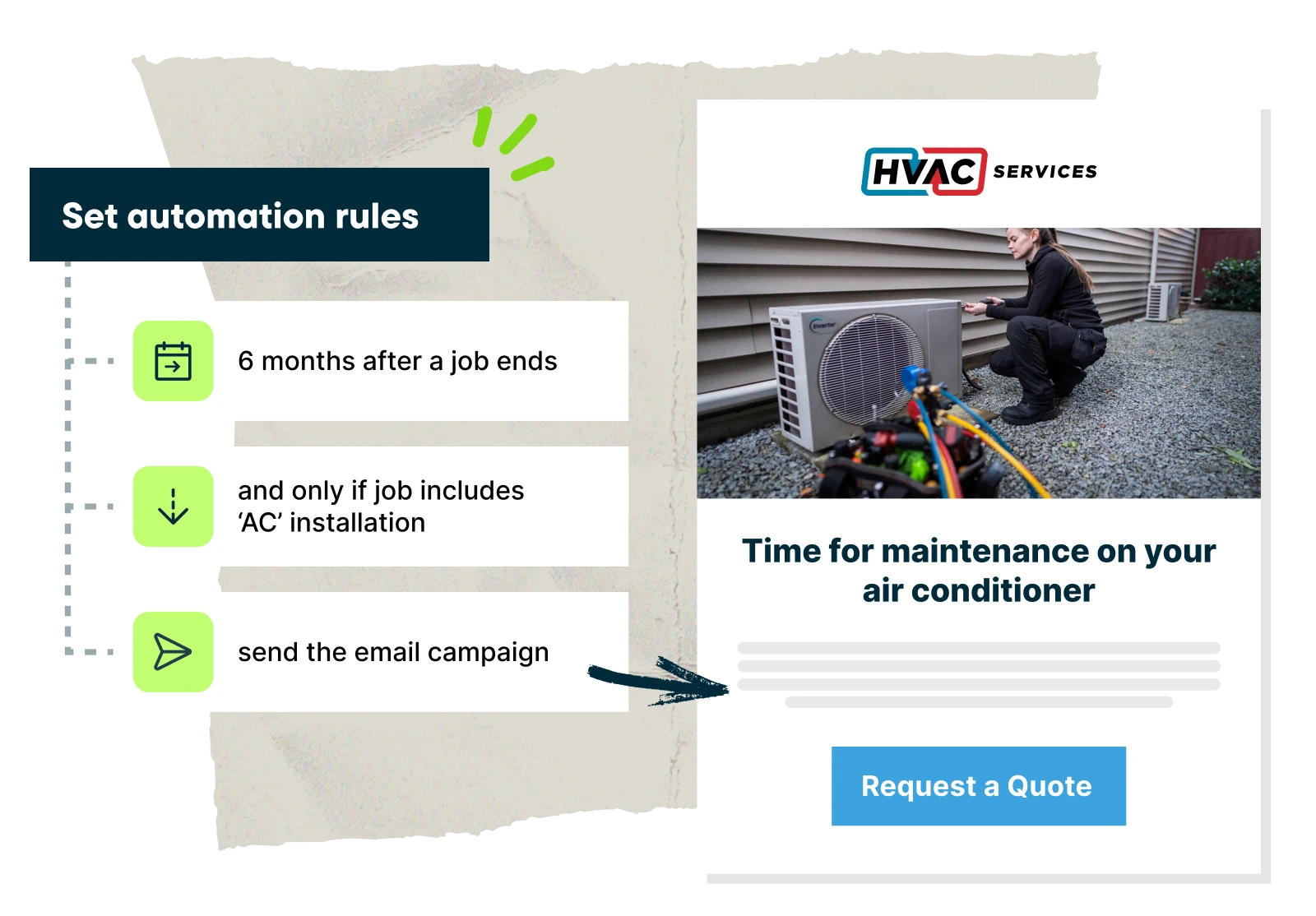 Image showing automation campaigns in Jobber app
