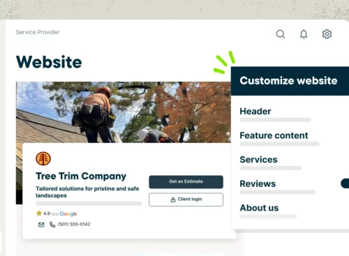 Building an online presence is easy with Jobber Website.