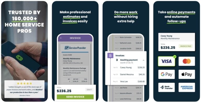 Best overall app for plumbers - Jobber