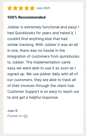 image of positive Jobber Review