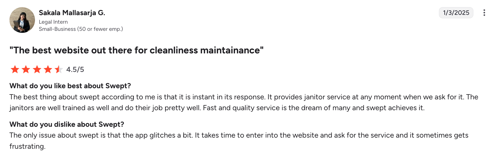 Favorable Swept review