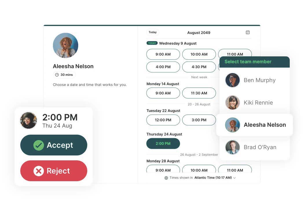 YouCanBook.me scheduling app preview