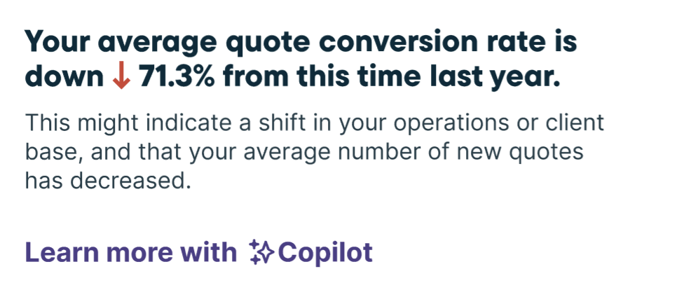 Get actionable insights from Jobber Copilot
