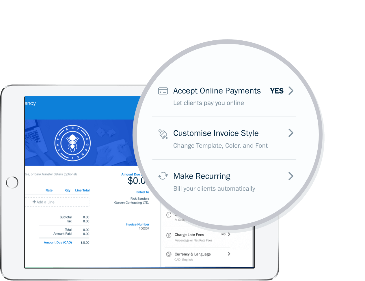 image of online payments made in Freshbooks