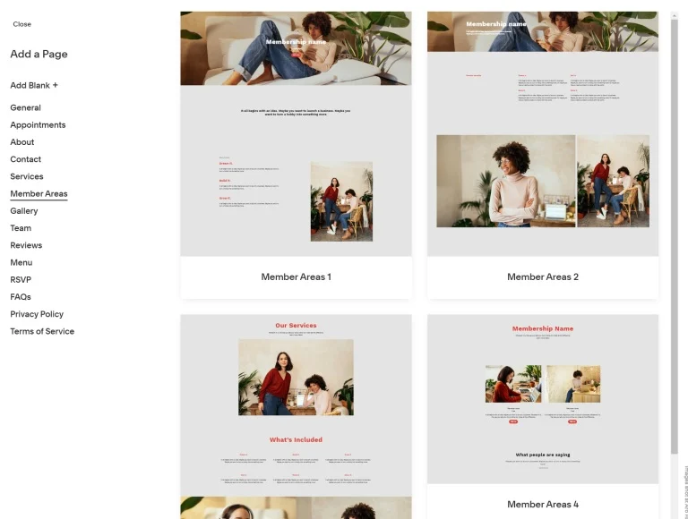 Image of Squarespace website builder