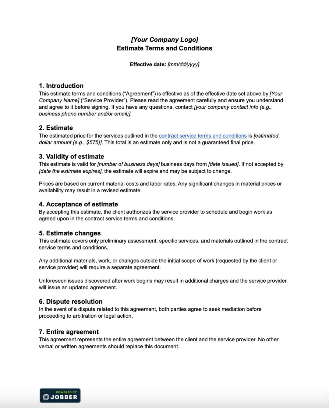 4 Terms and Conditions Templates for Service Businesses