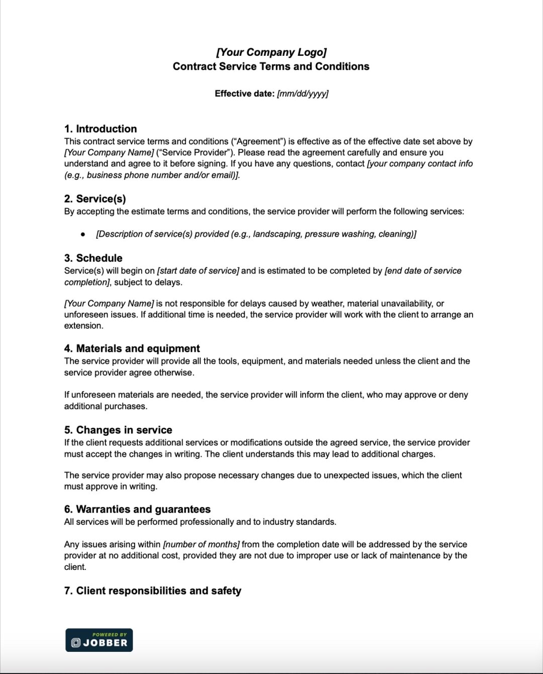 4 Terms and Conditions Templates for Service Businesses