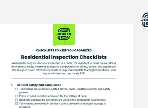 preview image of an electrical inspection checklist
