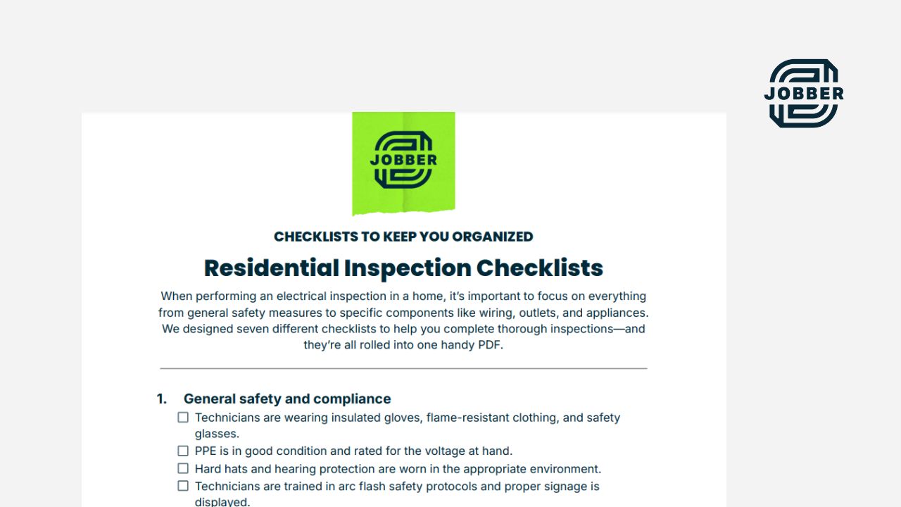 preview image of an electrical inspection checklist