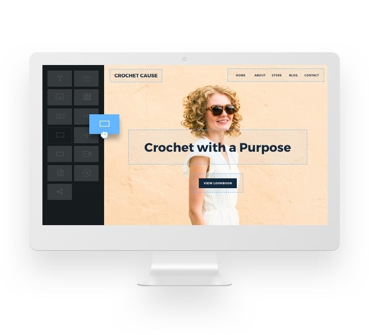 image of Weebly's drag-and-drop website builder