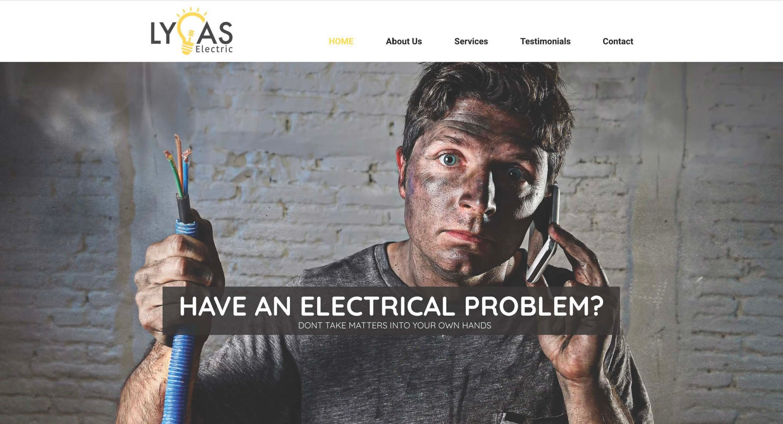 Lycas Electrical's website