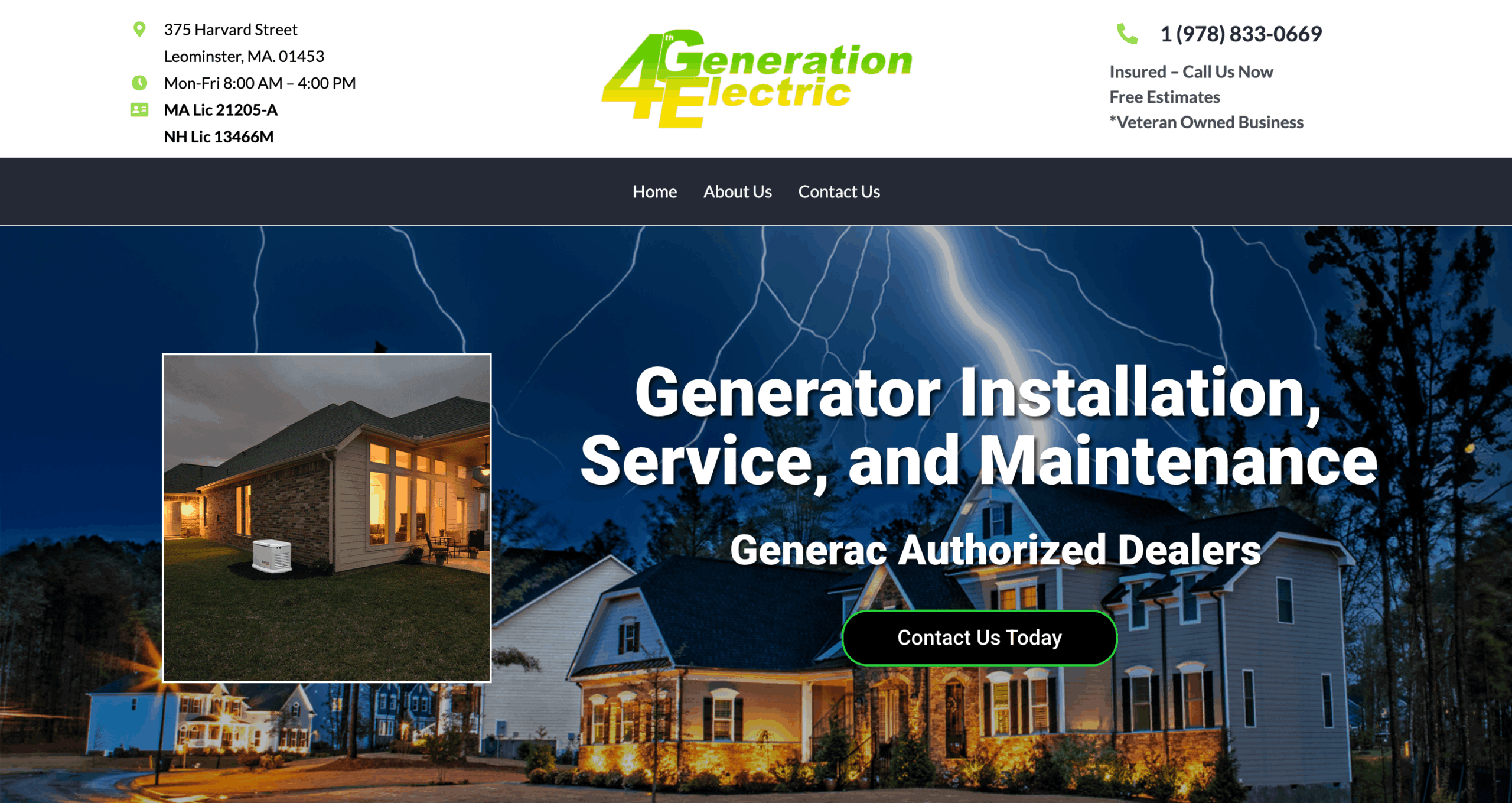 image of 4th Generation Electric website