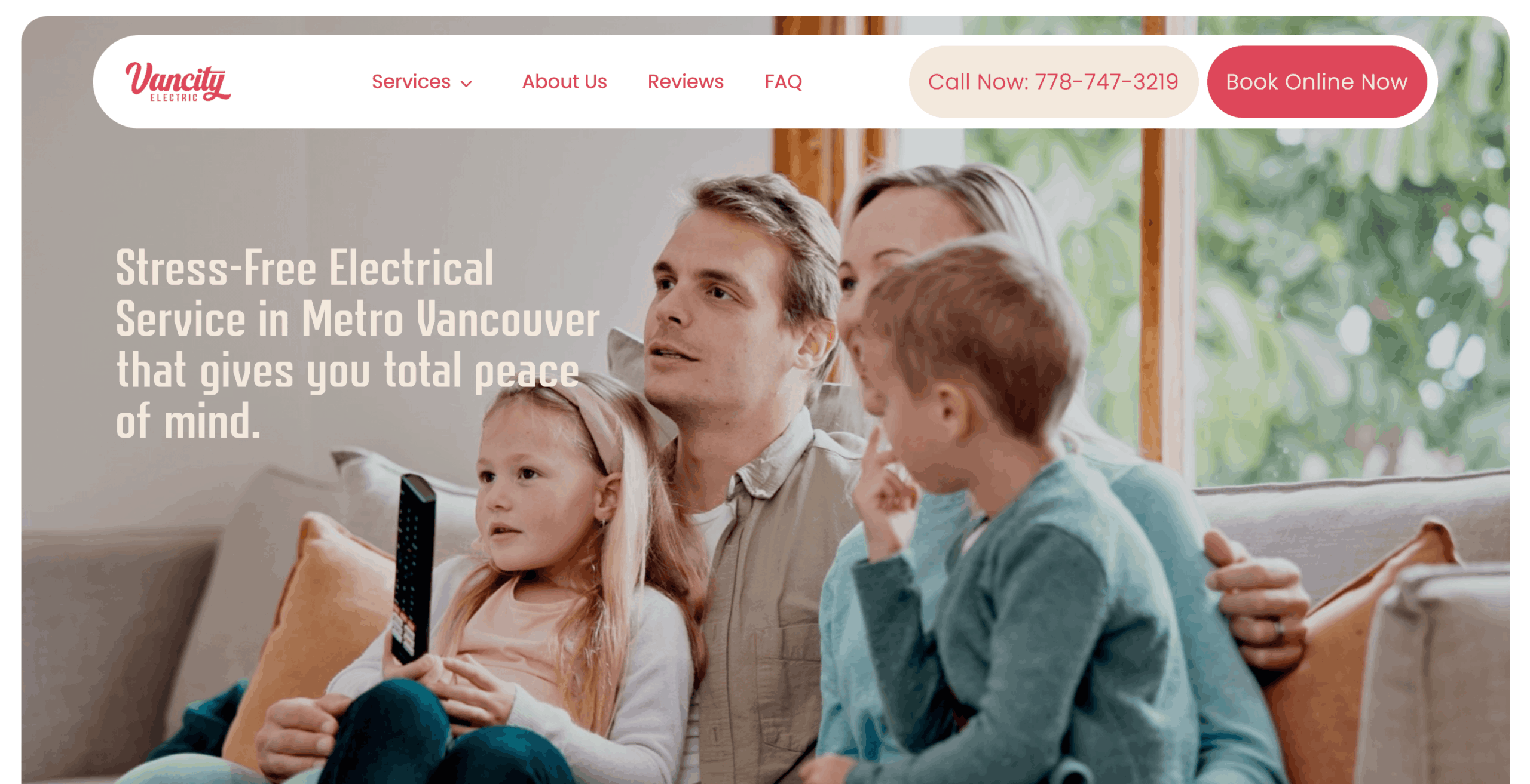 image of Vancity Electric's website