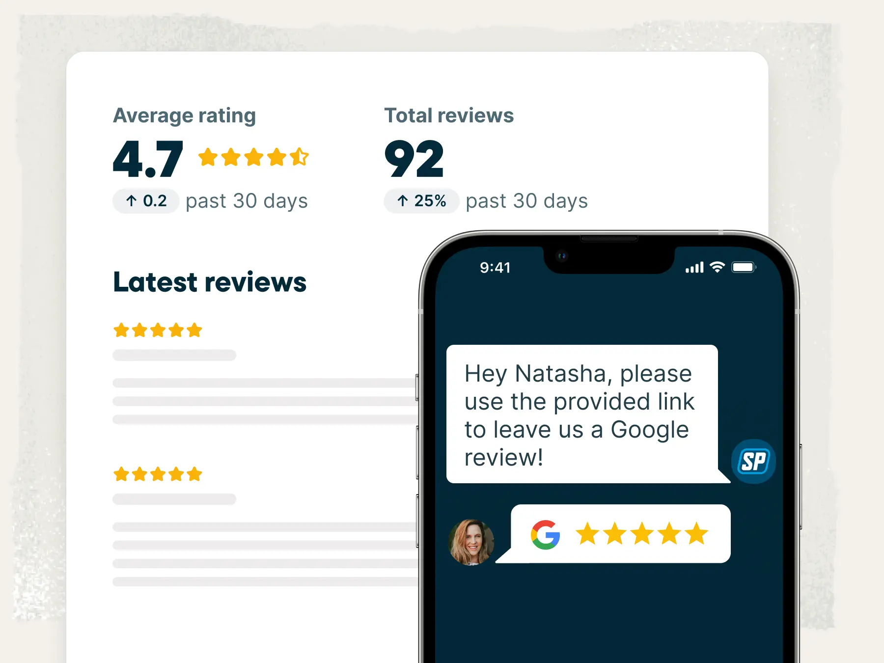Customer reviews to attract new business