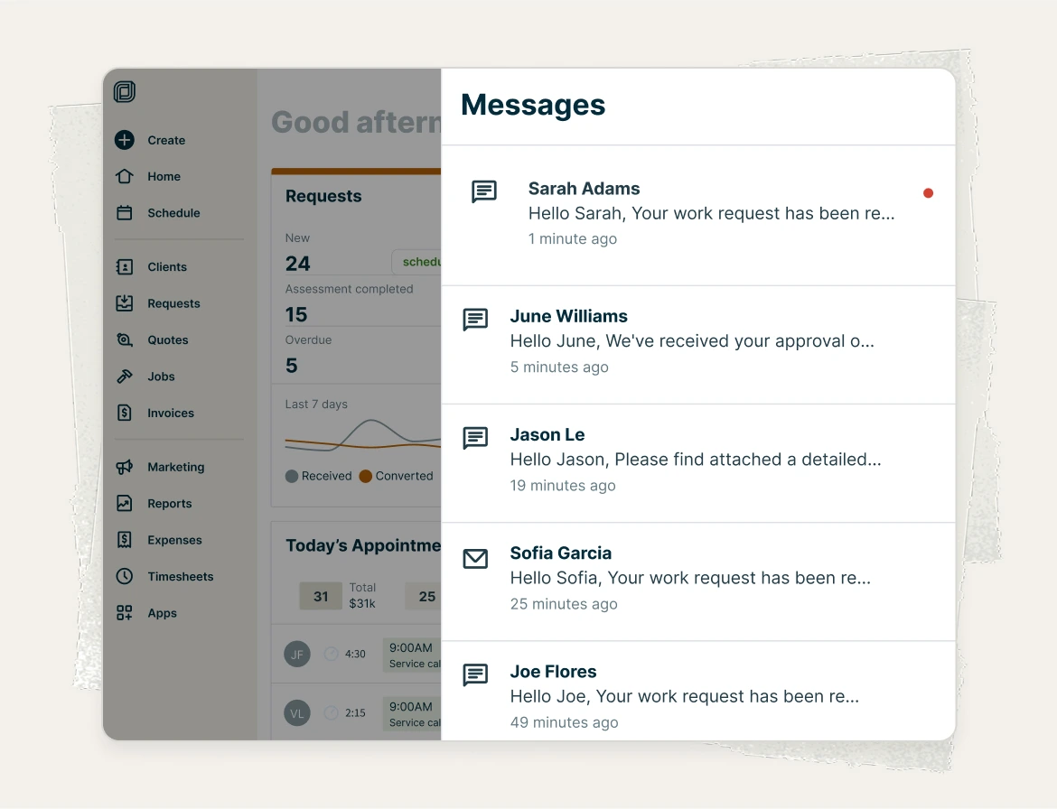 Communicate and manage customer text messages