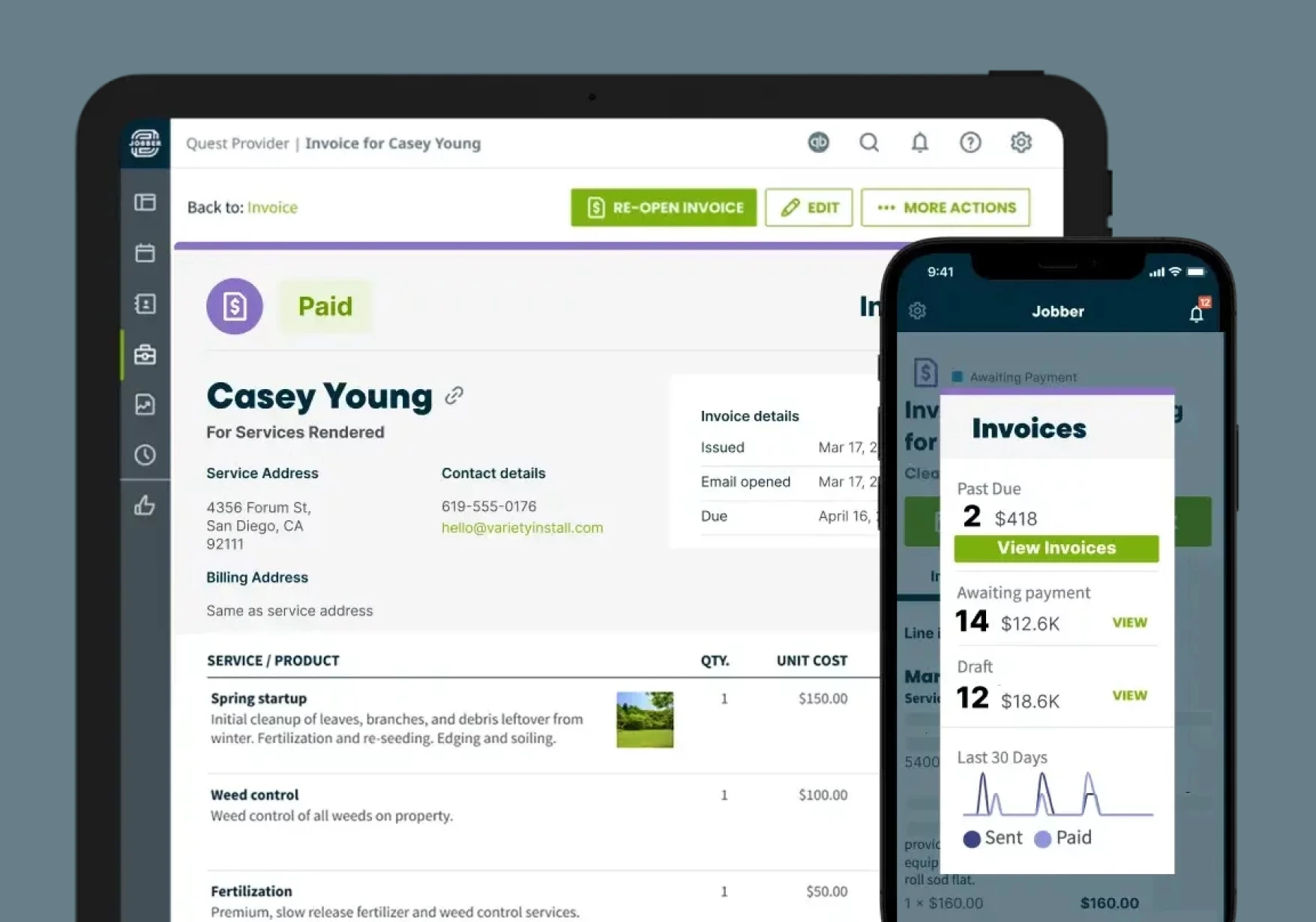 Field service invoicing