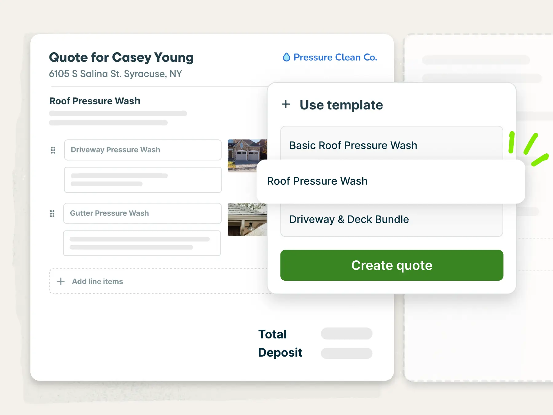 Create professional quotes with ease