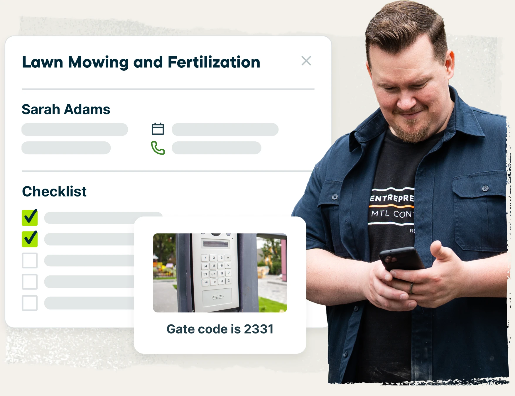 Track job details for team success.