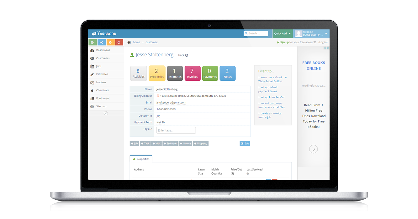 image of Yardbook's CRM