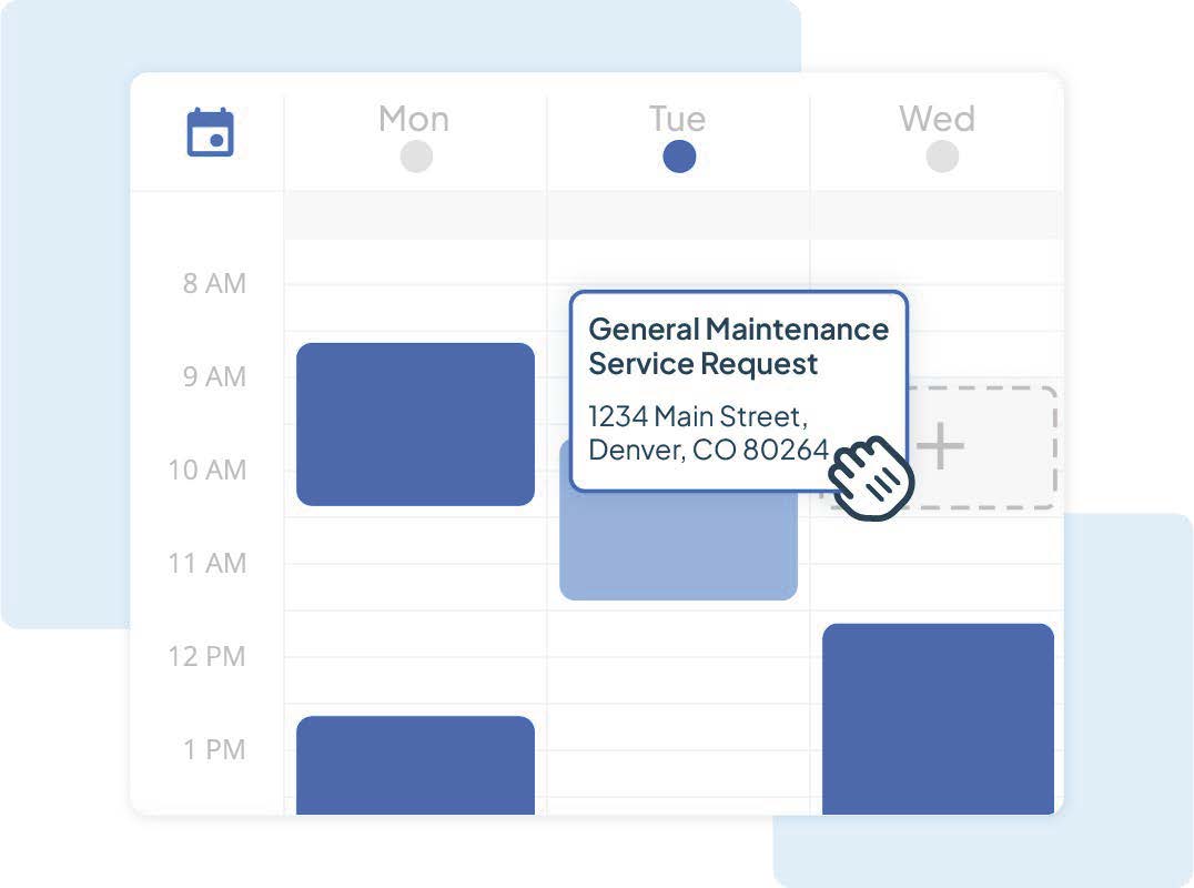 Housecall Pro HVAC scheduling calendar