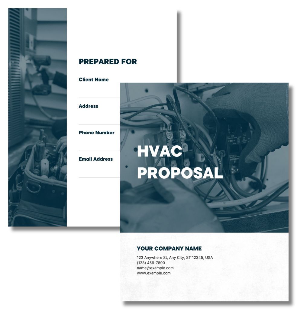 Preview of the free PDF HVAC proposal template by Jobber.