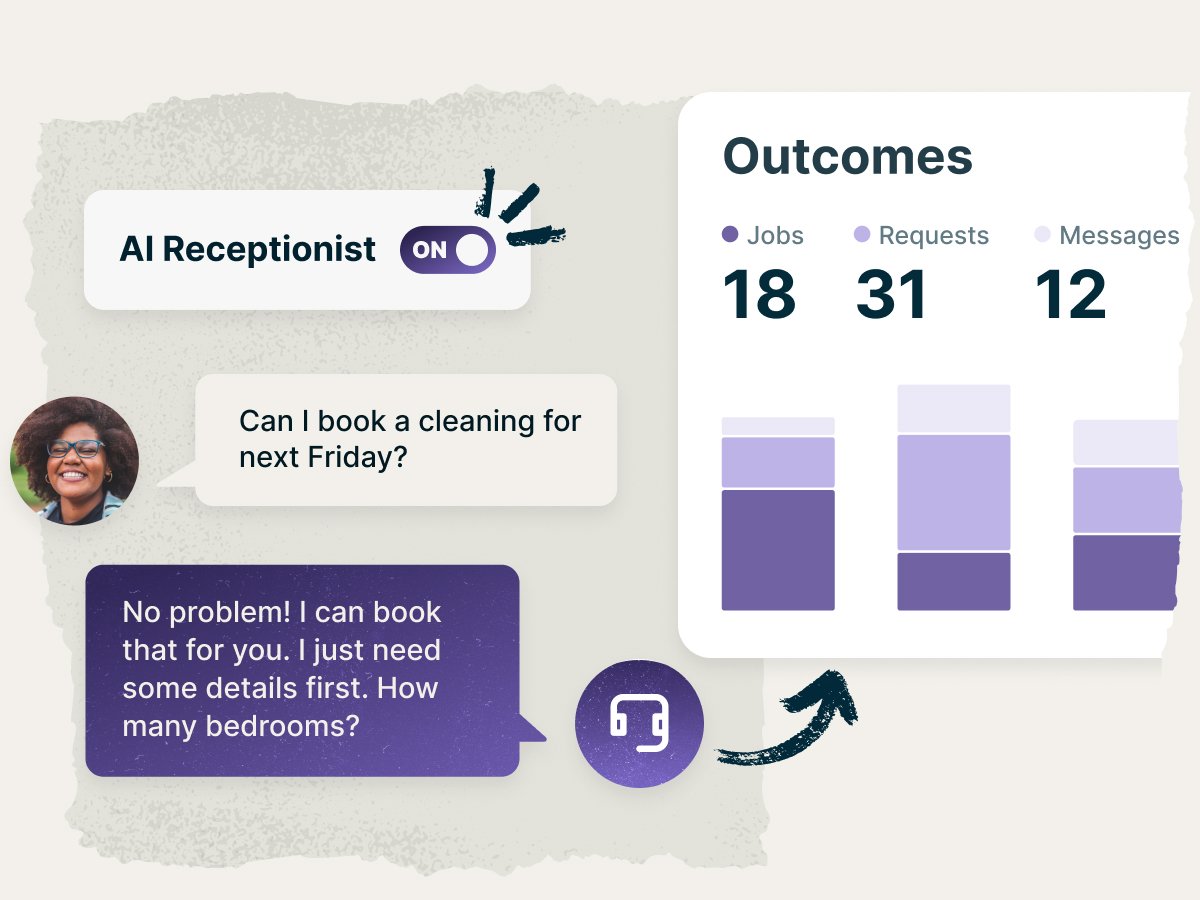 an image showing bookings and requests in Jobber