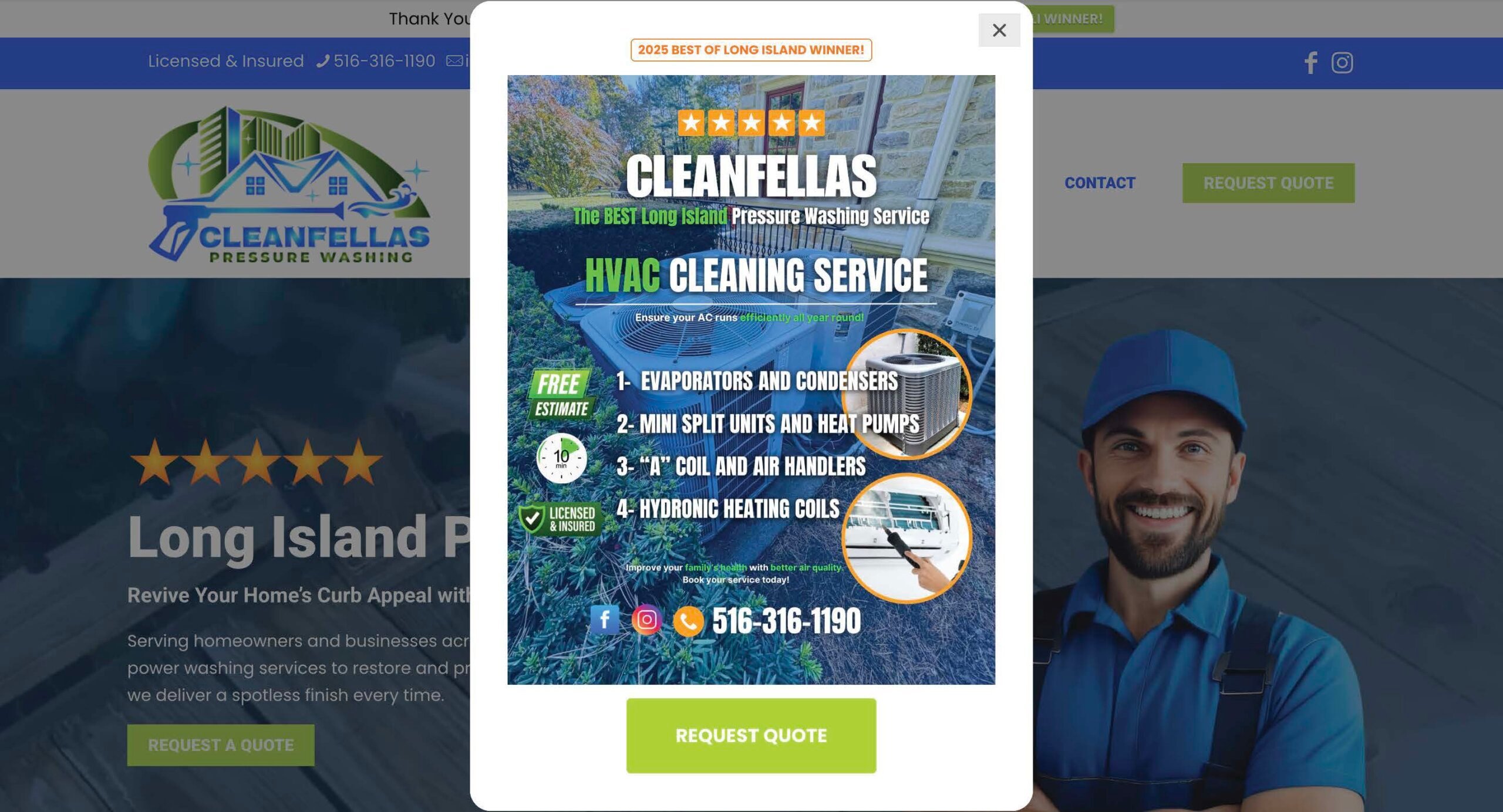CleanFellas Pressure Washing website