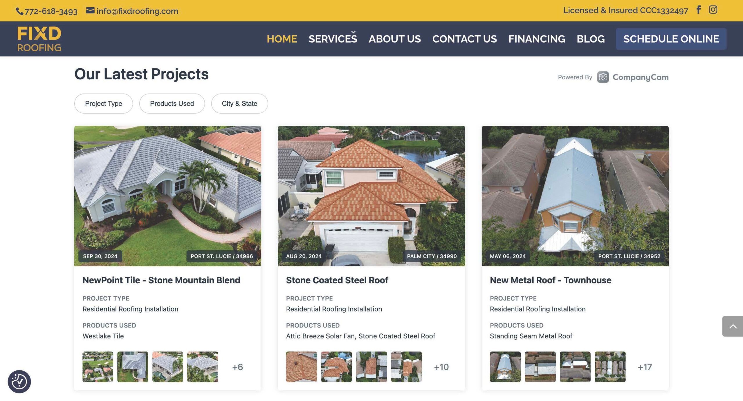 Fixd Roofing website