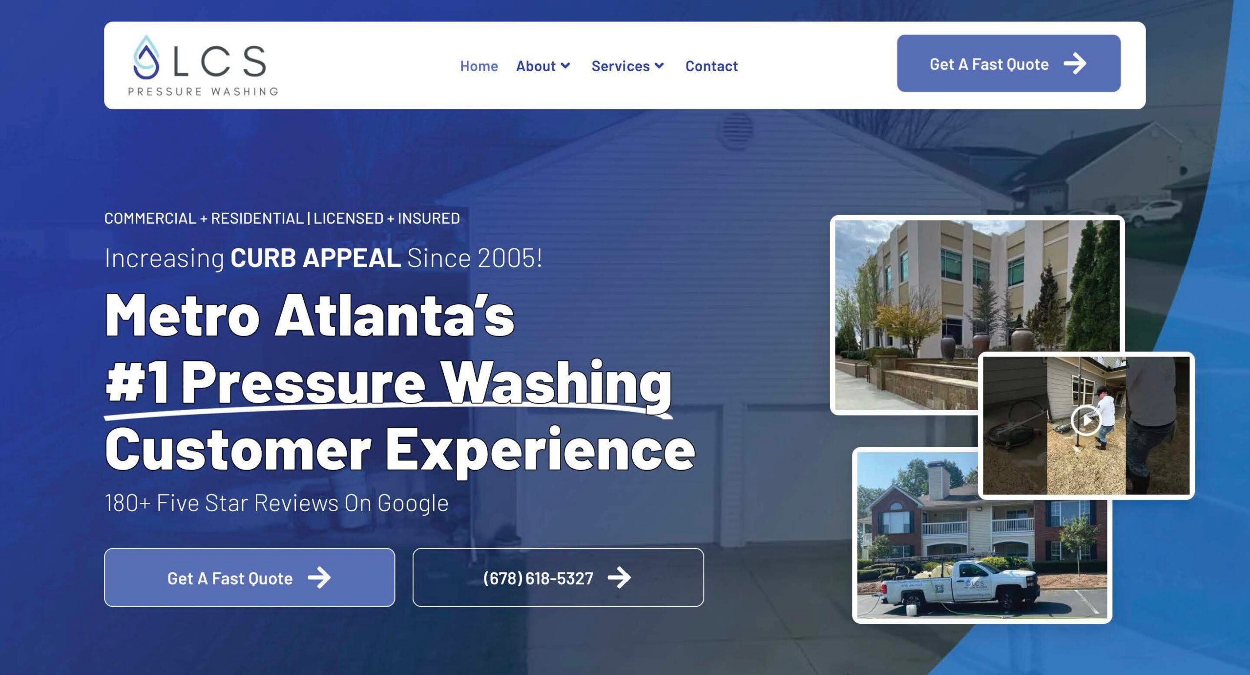 LCS Pressure Washing website
