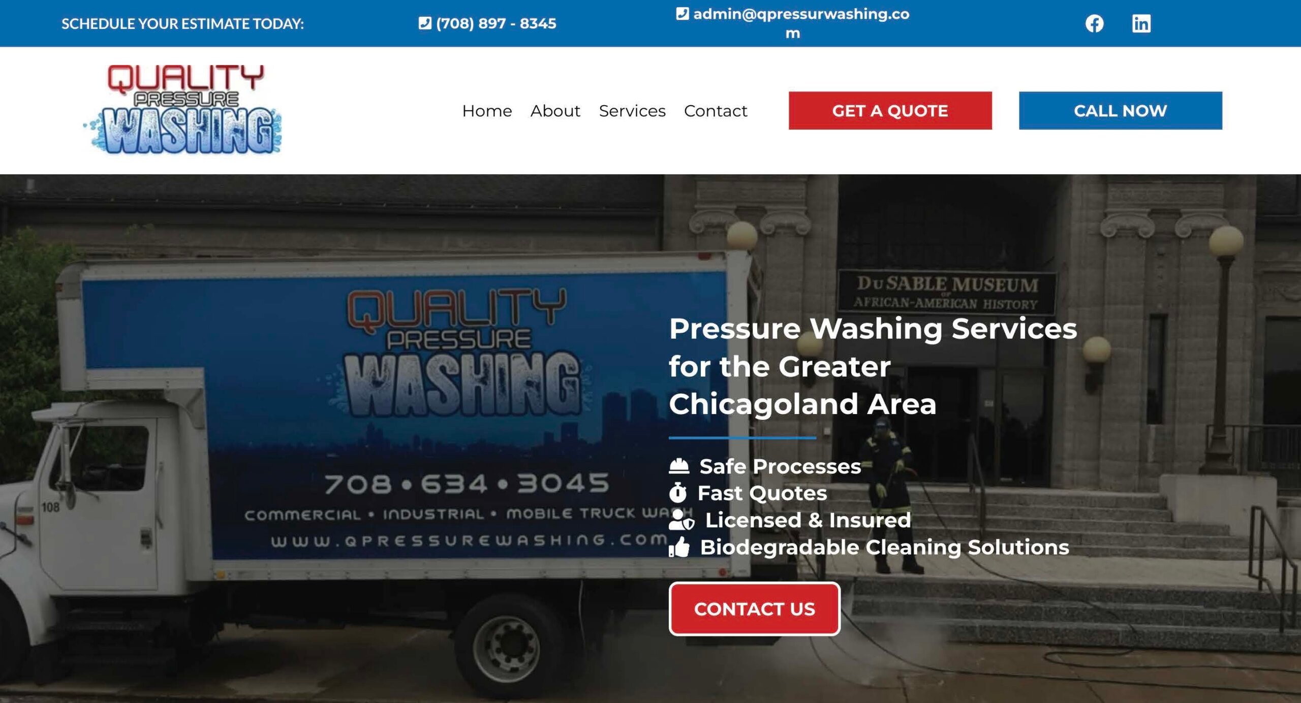 Quality Pressure Washing website