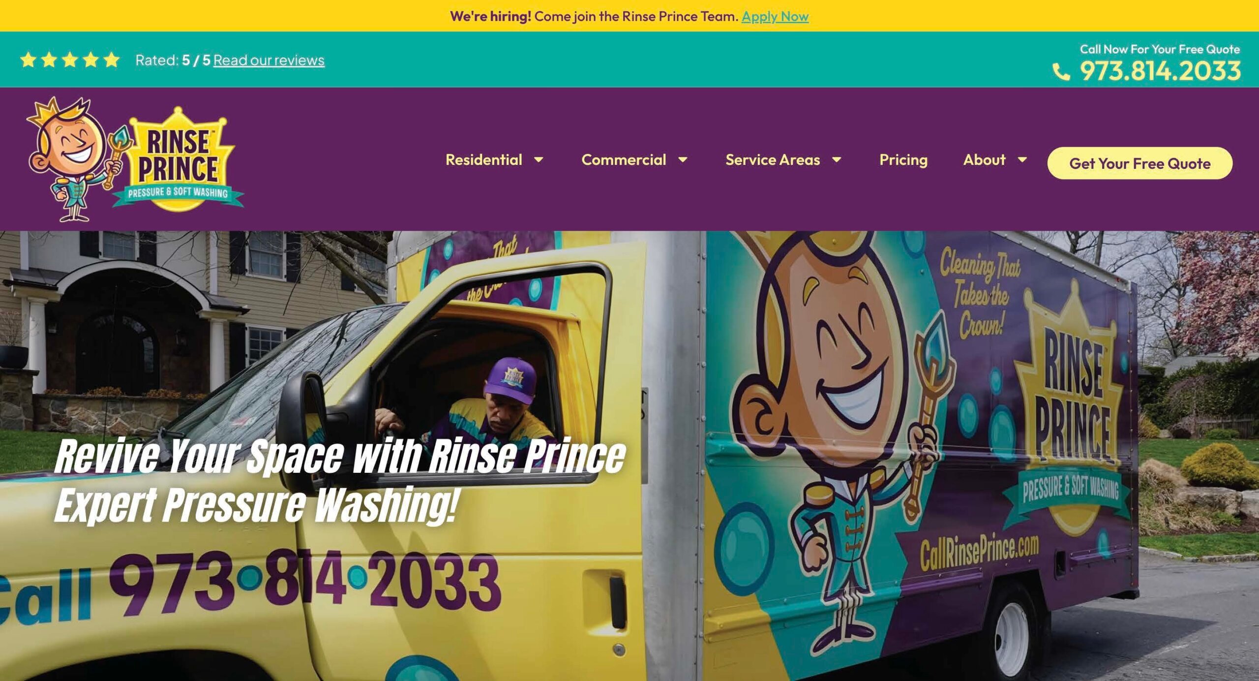 Rinse Prince Pressure & Soft Washing website