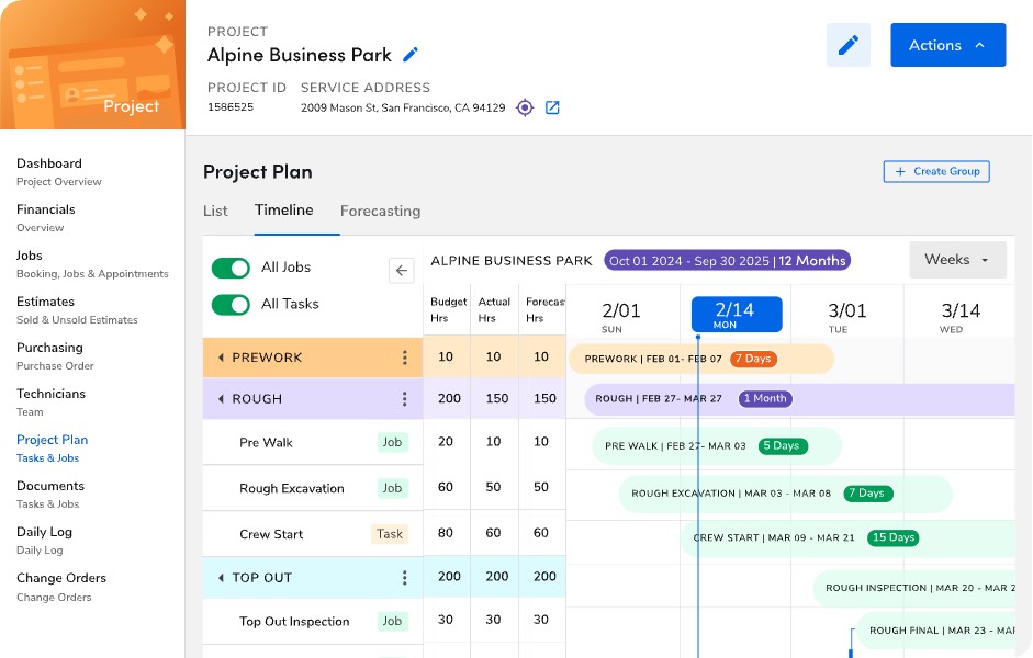ServiceTitan project plan