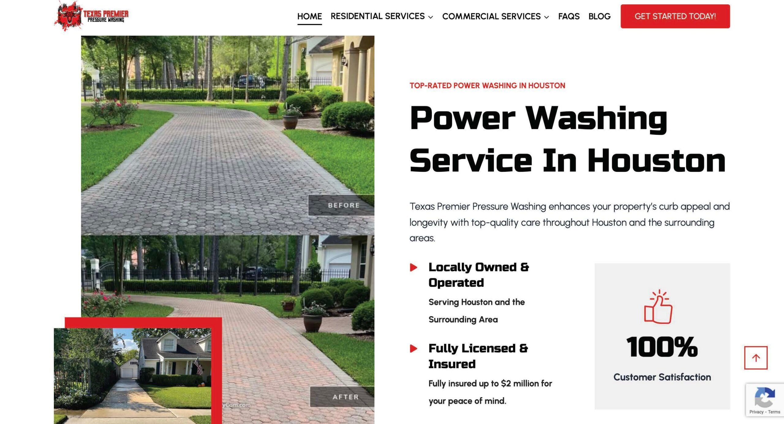 Texas Premier Pressure Washing website