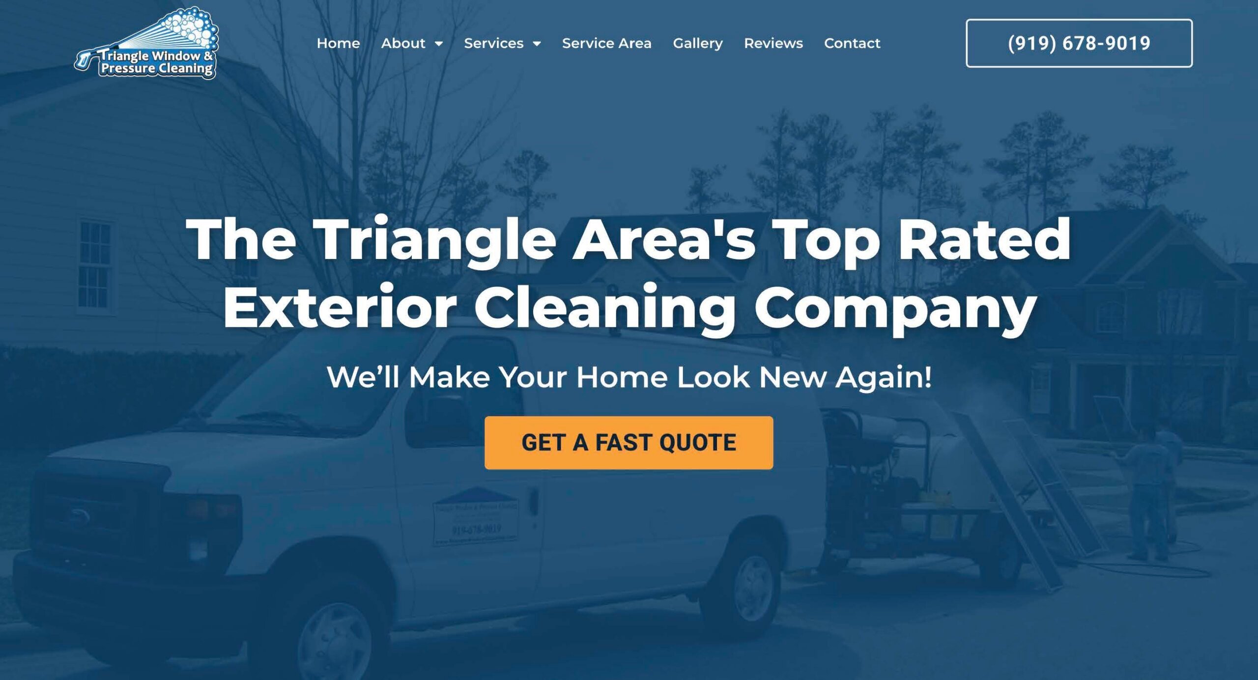 Triangle Window & Pressure Cleaning website