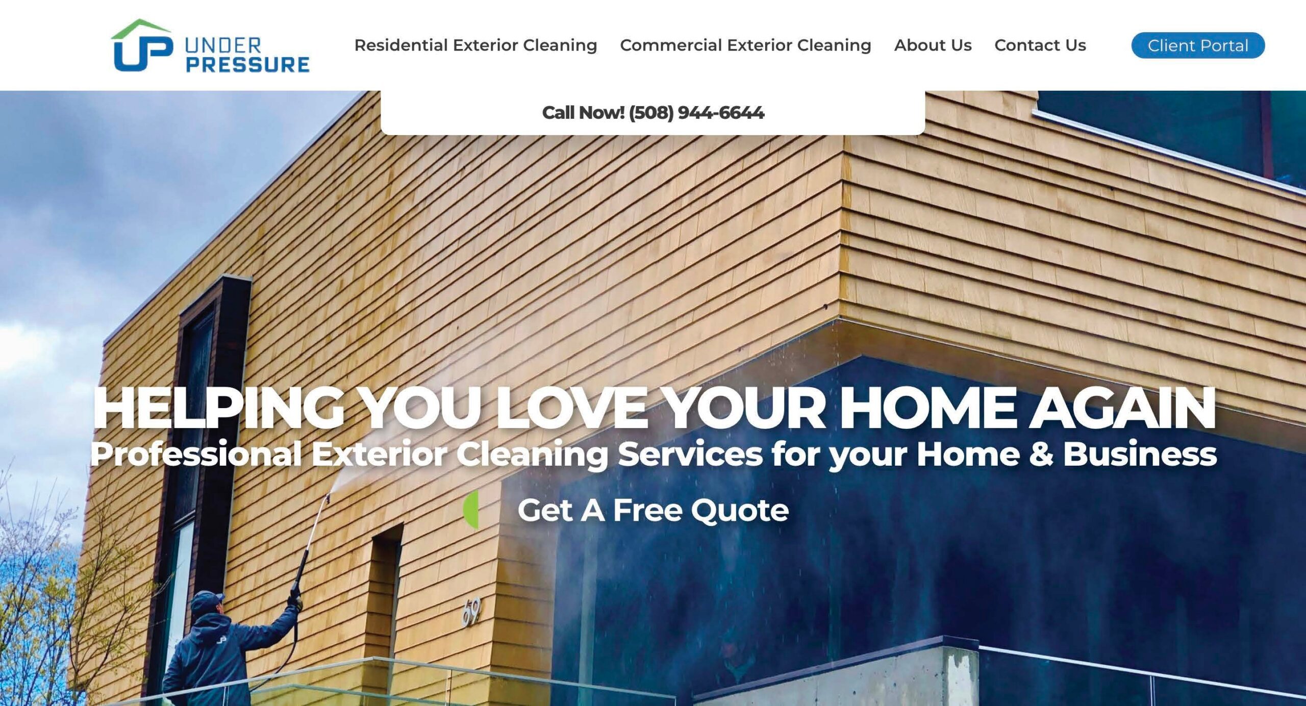 Under Pressure Power Washing website